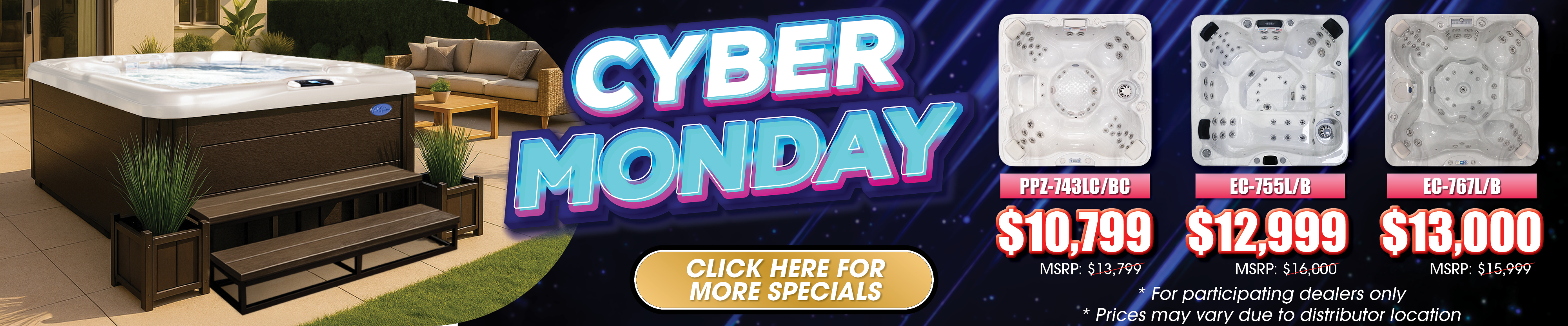 Calspas hot tub being used in a family setting - Pearland